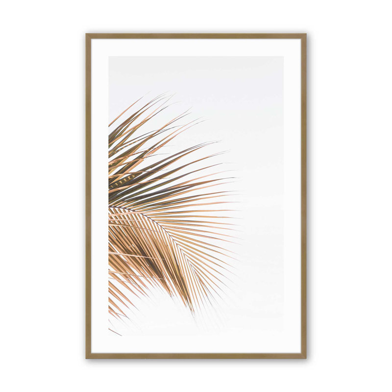 Palm Palm Harmony, dans un cadre,, Cadre doré brossé, H 15,25 po x l 12,25 po x P 1,25 po