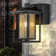 1-Light Black Dusk to Dawn Sensor Outdoor Wall Lantern with Seeded Glass and Built-in GFCI Outlets