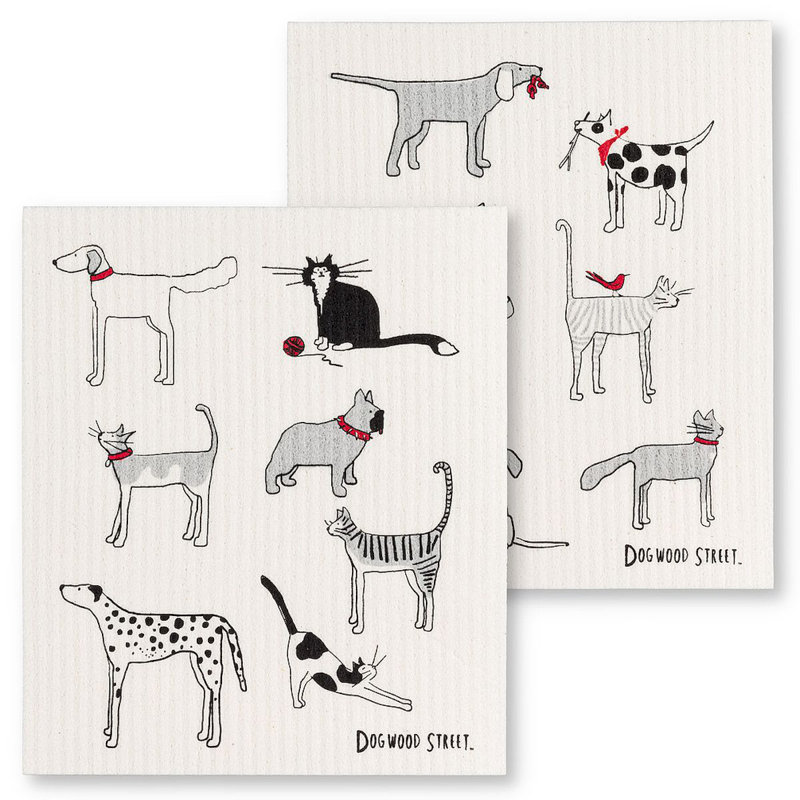 Ensemble de 2 débarbouillettes pour chiens et chats