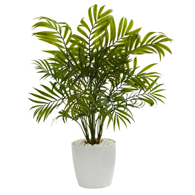 Ensemble de 2 plantes de palmier artificielles dans un pot de fleurs