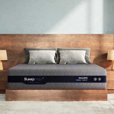 Matelas hybride à refroidissement moyen très grand Sleepmax OmniFit de 13 po avec gel, bambou, charbon, thé vert et mousse infusée de cuivre