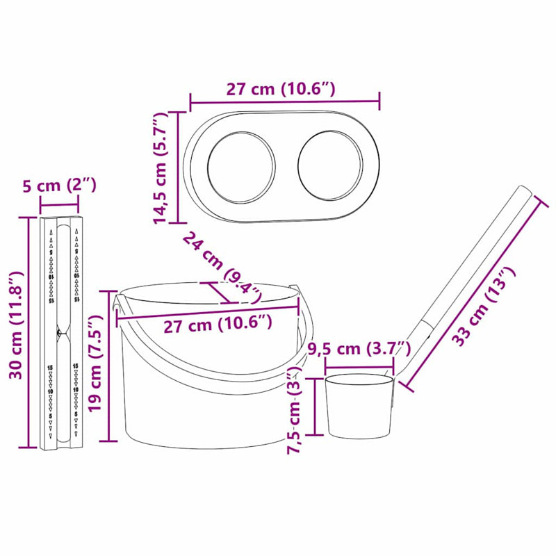 VidaXL Ladle & Bucket Set