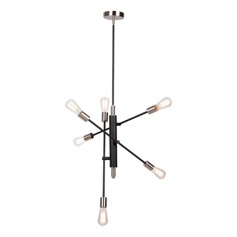 Bosco 6 - Light Black Multi-light Pendant