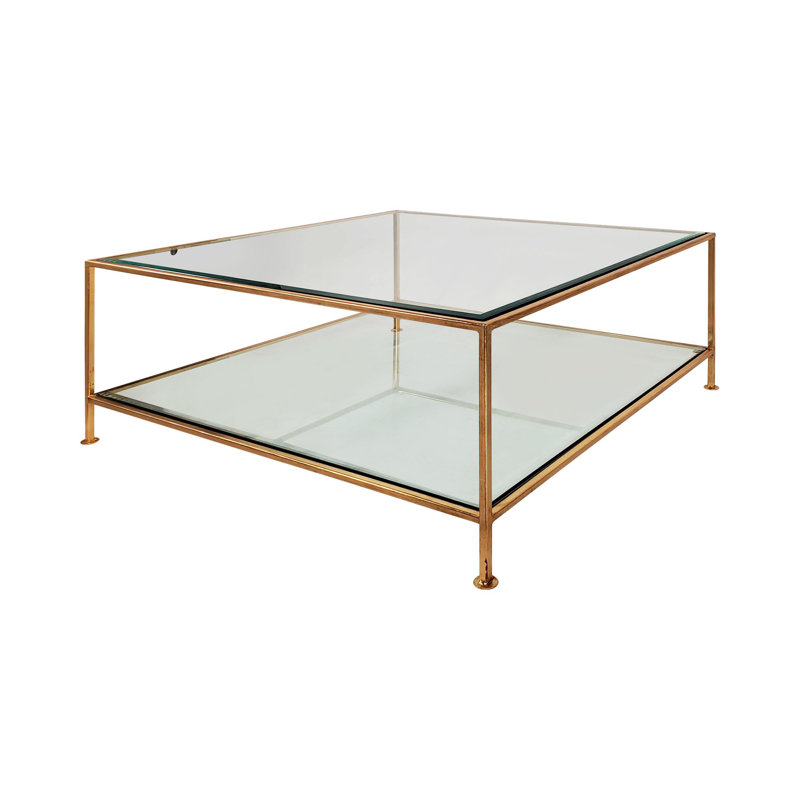 Kayce Modern Coffee Table, Gold Leaf