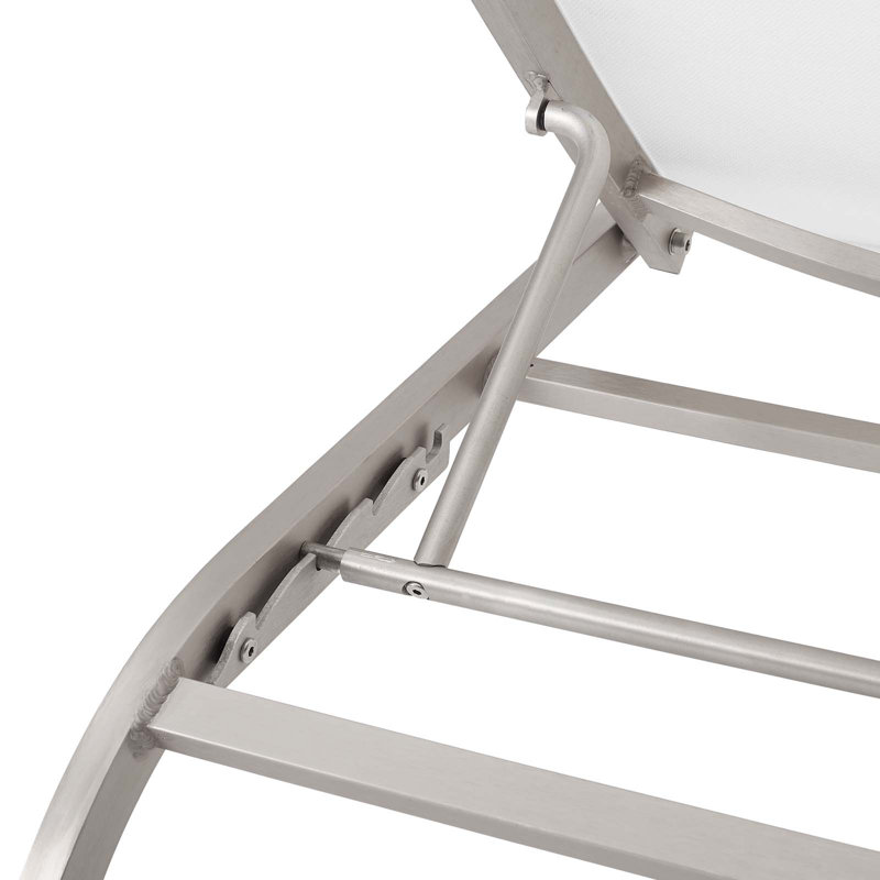 Chaise longue d'extérieur Havenside Home Wendu, Blanc