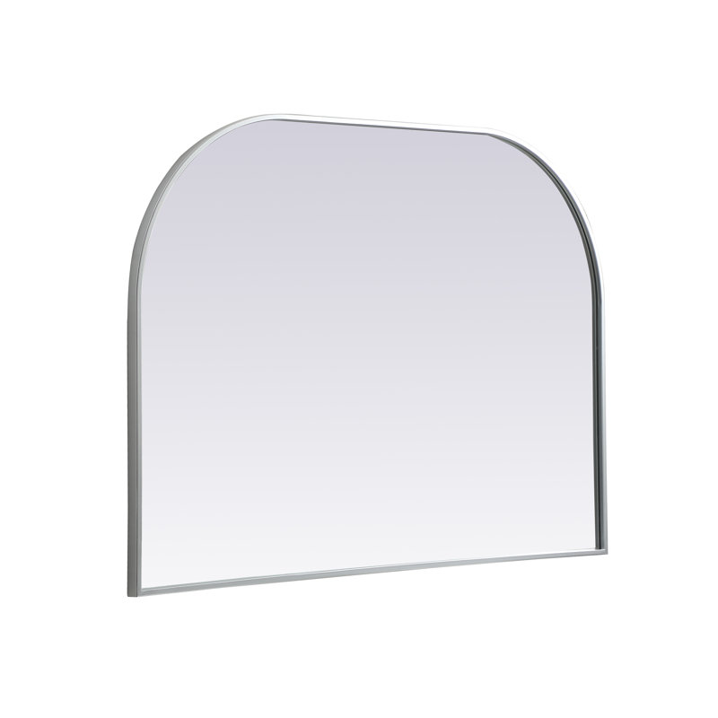 Sabine Metal Wide Arch Wall Mirror, Silver, 24" x 39"