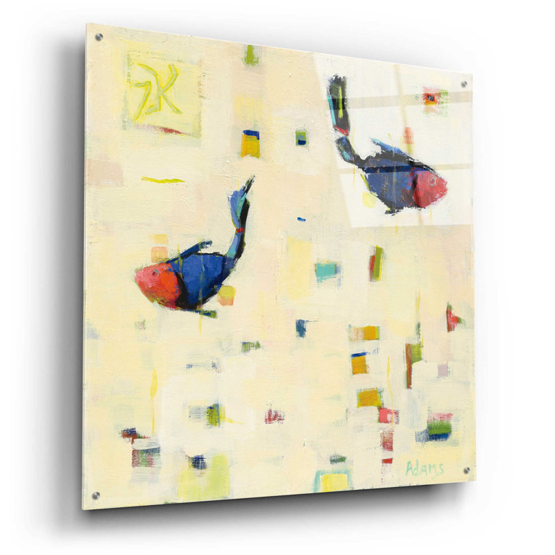 " One Fish Two Fish " by Phyllis Adams, 36" H x 36" W x 0.2" D