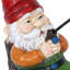 Statue de gnome de jardin Frank Exhart Good Time Fishing, 13 po