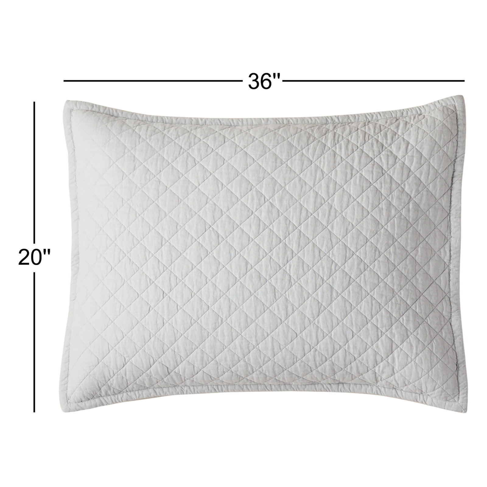 Jeffen Linen Pillow Sham, King, Charcoal