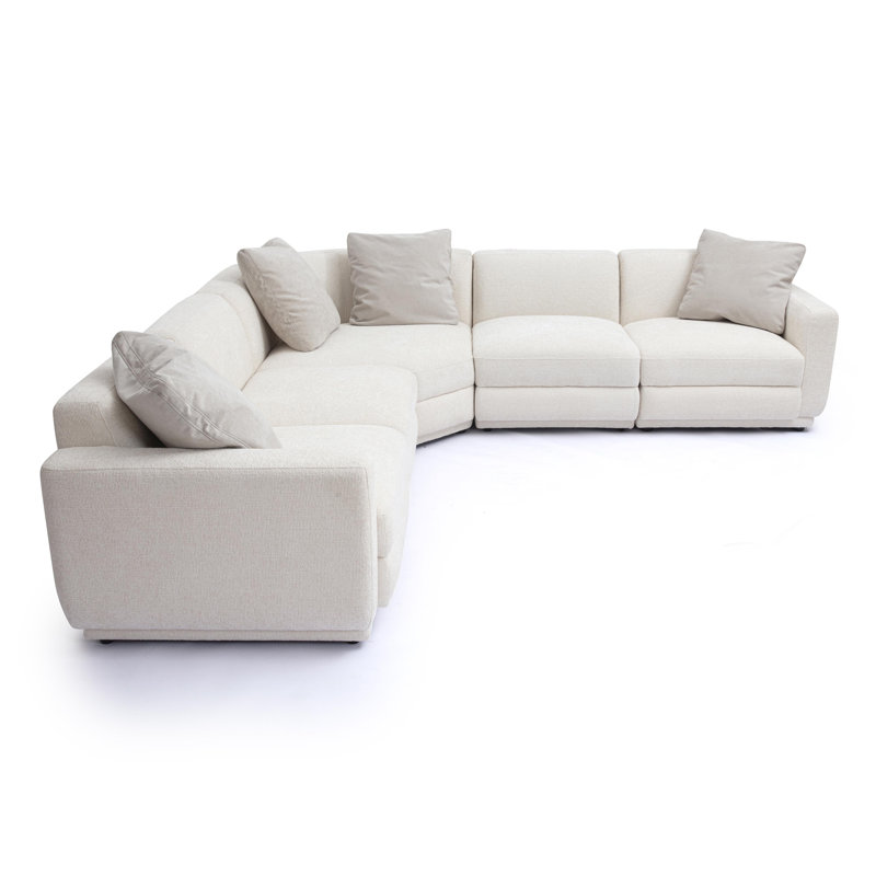 Frome Cream Chenille Modular L-Sectional
