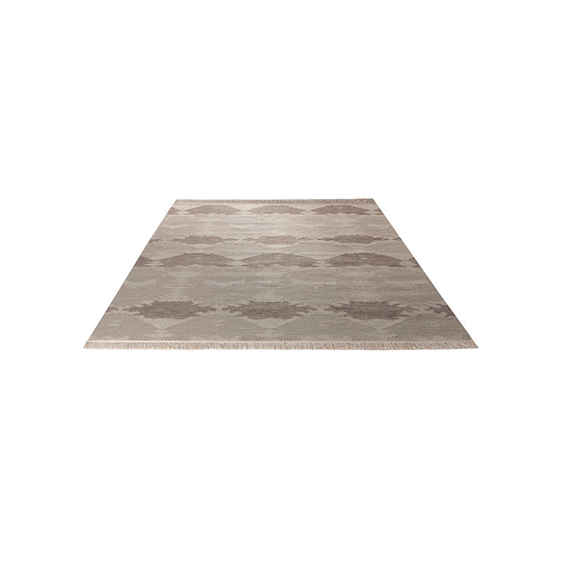 Denim Batik Hand Woven Wool Grey Rug, 130  x 190cm