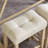 59-Inch Bar Table and 3 Upholstered Stools Set with Built-In Power Outlets, Solid Wood and MDF, Rectangular