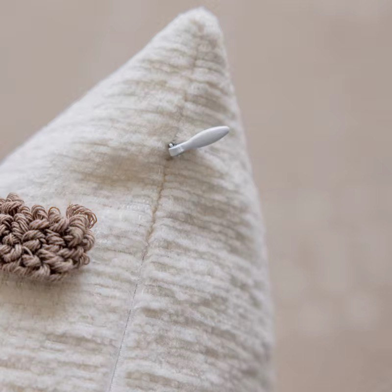 Housse de coussin Modern, Crème/brun