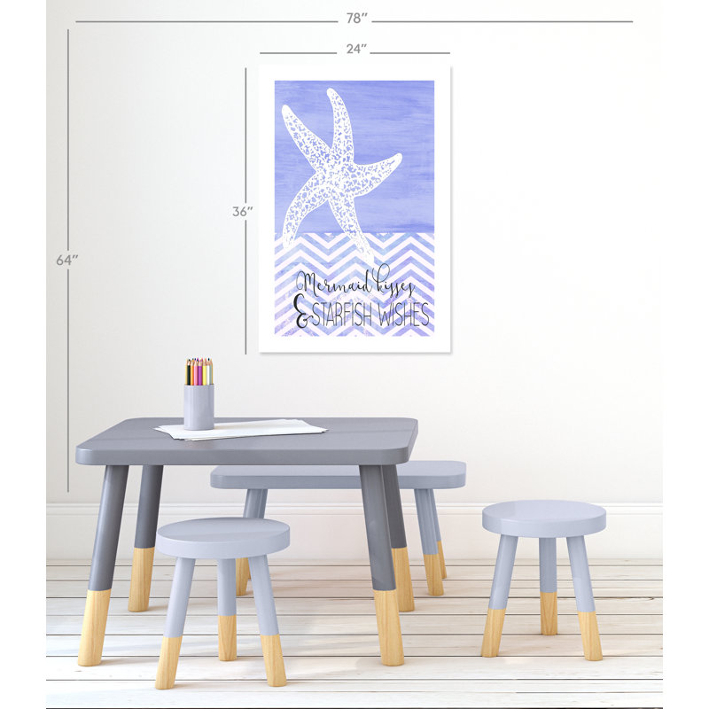 Adhésif décoratif «Mermaid Kisses», H 36 po x l 24 po x P 1 po, Papier