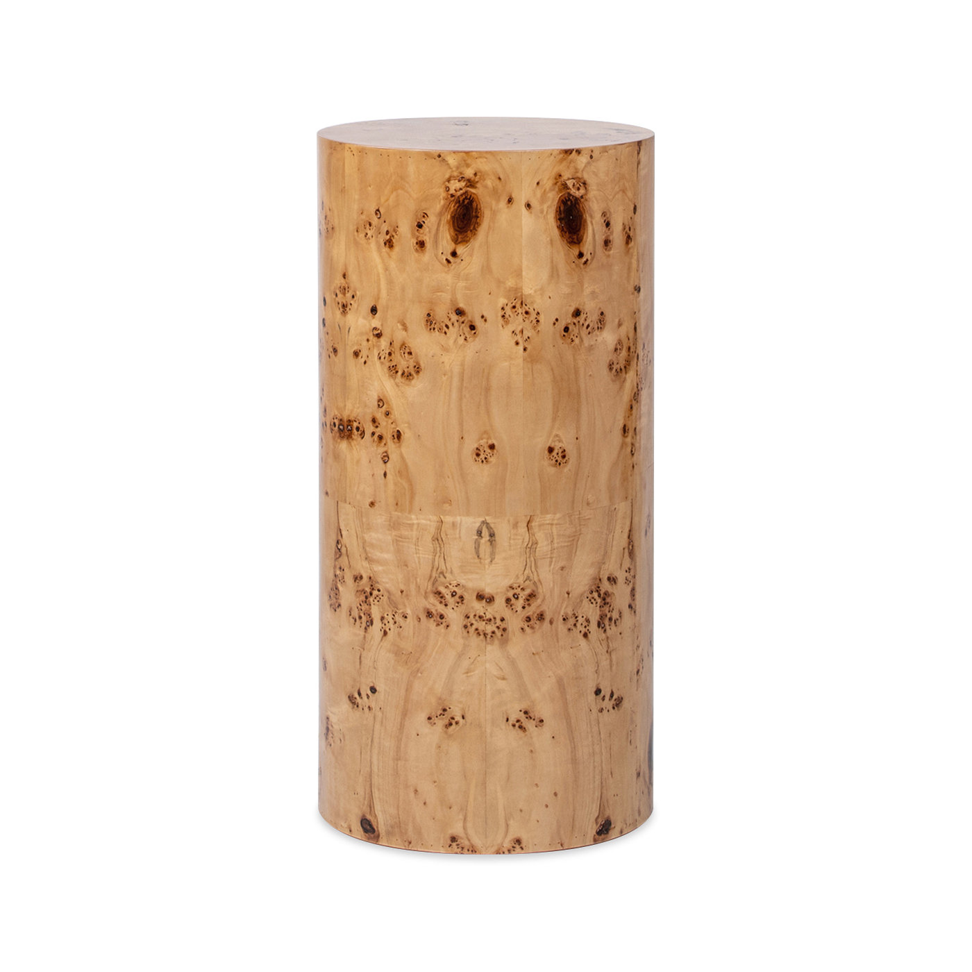 Seefeldt 29.5" Burl Accent Pillar Side Table