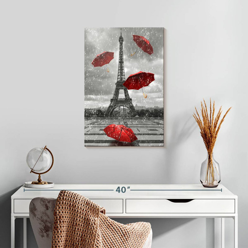 Parasols Nicci Pop Red Paris, H 24 po x l 16 po