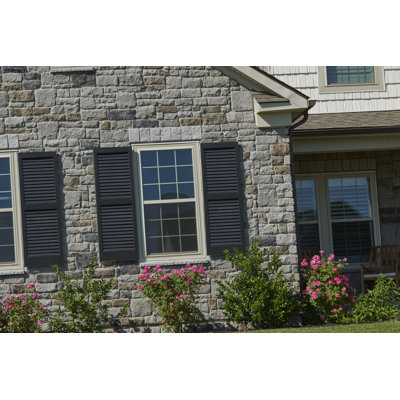 Pinecroft Louvered Wood Exterior Shutters