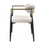 Ensemble de 2 chaises d'appoint Jaramillo en lin beige et finition noire