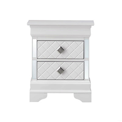 Sophisticated Silver Champagne Nightstand