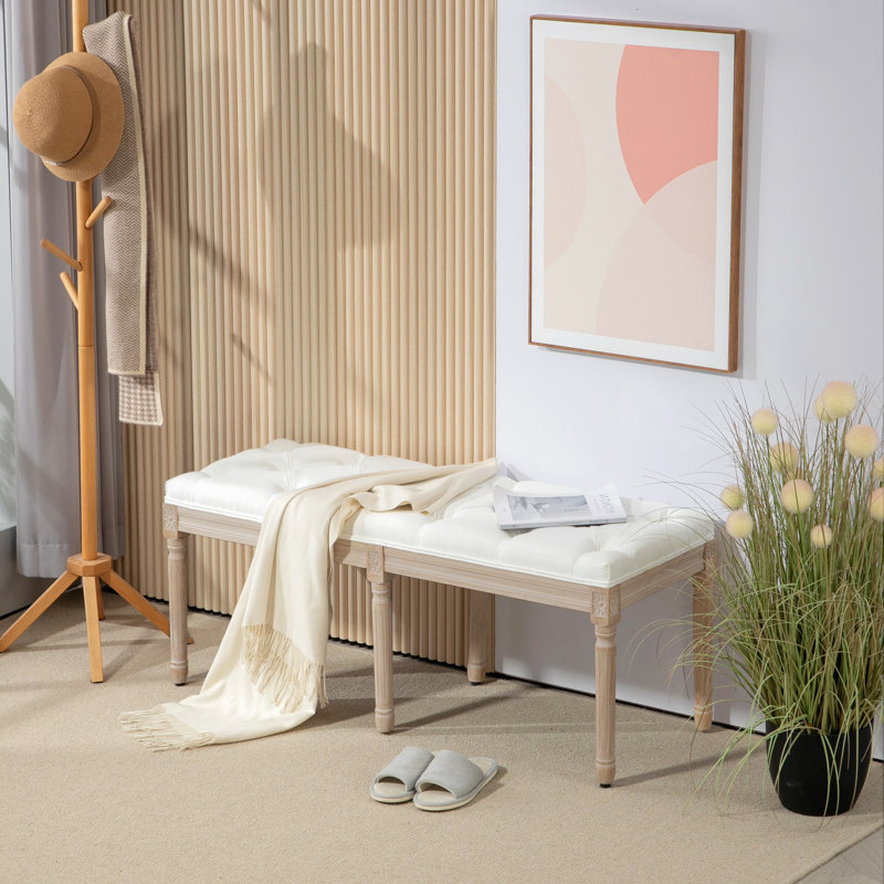 Scoles Polyester Upholstered Bench