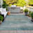 Machine Washable Indoor/Outdoor Xhevrie Aqua Rug-112027192