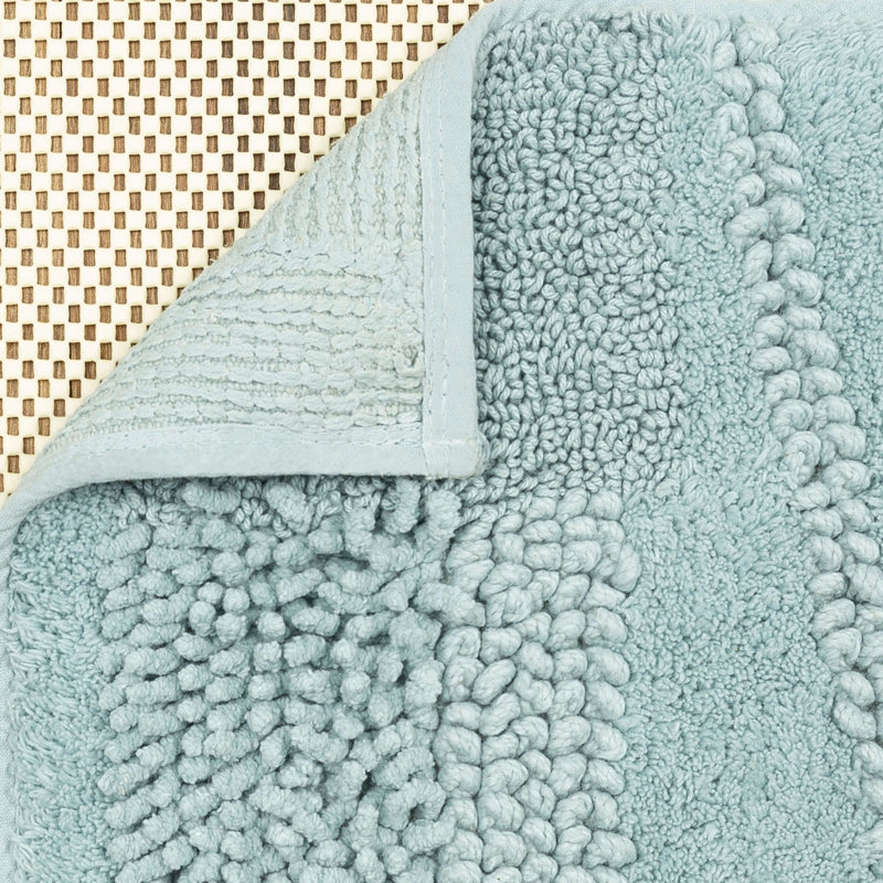Tapis de bain lavable à la machine antidérapant Laverne, L 17 po x L 24 po, Glacier
