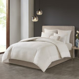 N Natori Hanae Cotton Blend Yarn Dyed Comforter Set