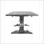 Table rectangulaire à tréteaux avec piédestal double tourné