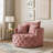 Swivel Accent Chair With Curved Design And Button Tufting-862386242