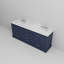 Ensemble de meuble-lavabo double 80 po X P 22 po D, dessus en marbre de Carrare et ensemble de robinet-1430347621