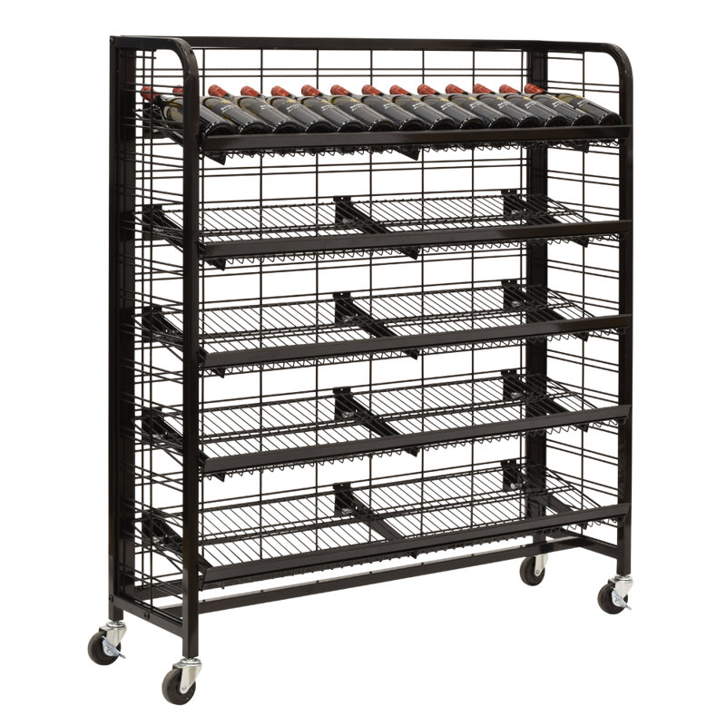 Présentoir de marchandiseur mobile en métal l 48 po x H 52 po