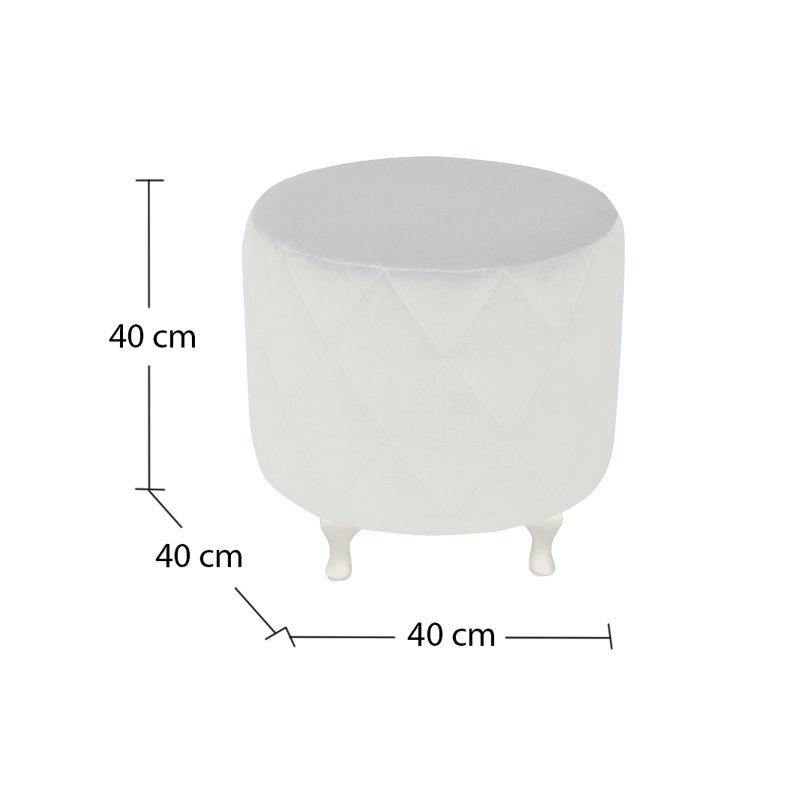 Berry 40cm Wide Round Ottoman