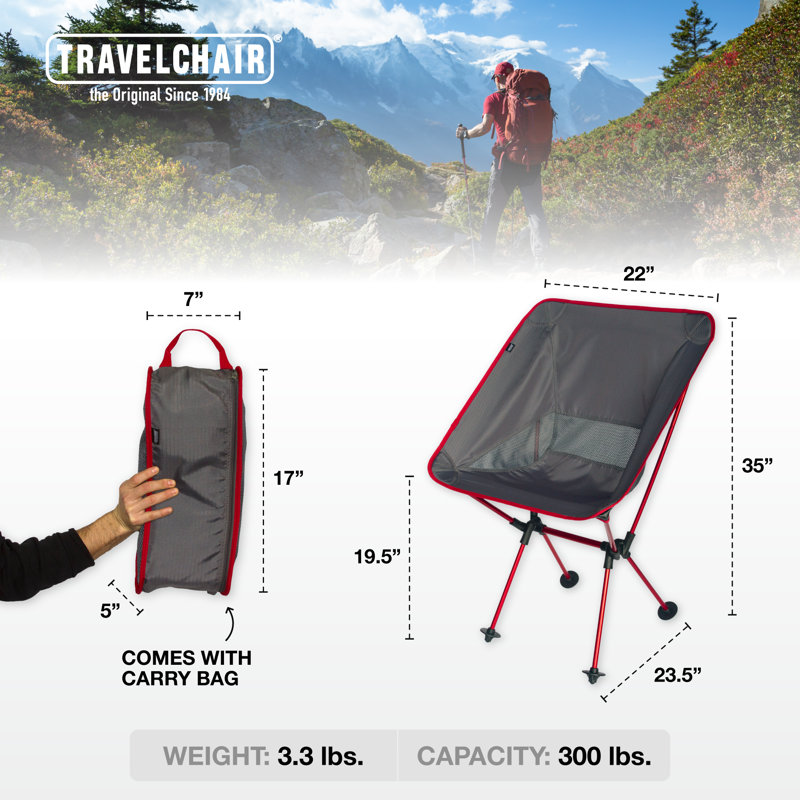 Romeo Folding Camping Chair, Red