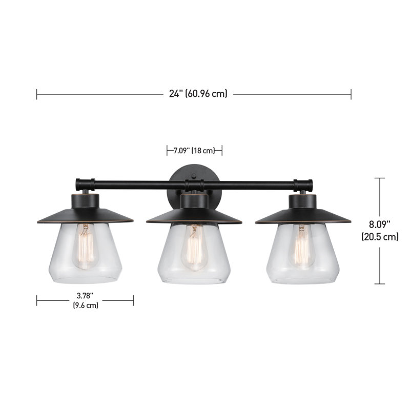 Mingua 3 - Light Dimmable Vanity Light, Oil Rubbed Bronze