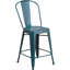 Blake Industrial Style Bar Chair - Set of 4 - Modern Metal Bar or Counter Height-945876839-945876836