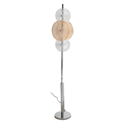 Lampe sur pied nordique moderne en verre 62,99 "H, lumière ambiante pour le salon et le hall d'exposition