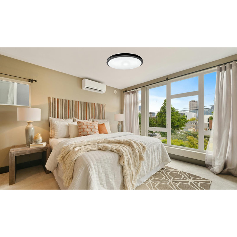 1-Pack 13"/15"/20" LED Flush Mount Ceiling Light Single Ring 5CCT Selectable, Gold, Black, Brushed Nickle, Black, 20 inch