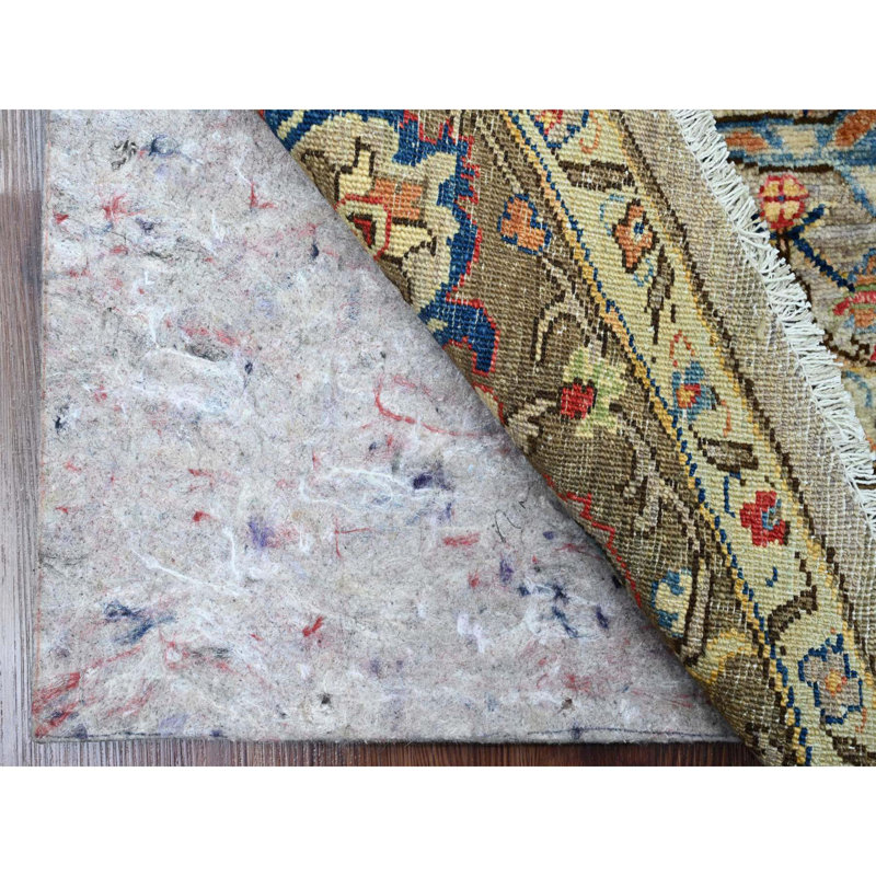 Tapis gris en laine noué à la main 6 pi x 6 pi Bijar Garus AB00985A83E14CBB9BE5BE2ADB852B53