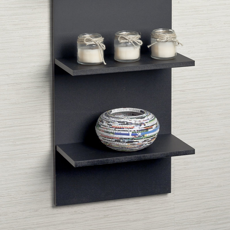 Brakebill 5 Tier Wall Shelf, Black