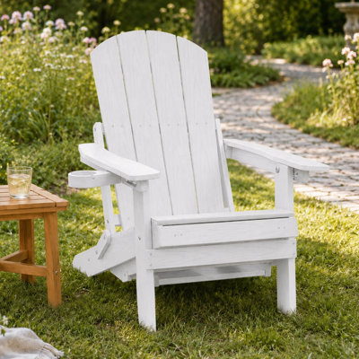 Méridienne pliable de style ferme Adirondack avec dossier réglable pour le jardin extérieur et le balcon