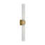 Kelly Wearstler Volver 2-light Large Double Sconce in Bronze with Clear Etched Glass shade-1048505458-1048505460