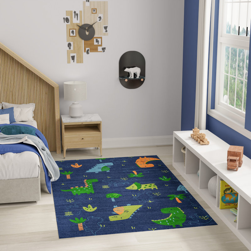 Tapis lavable à la machine pour enfants Imagination, Rectangle 5 pi x 7 pi