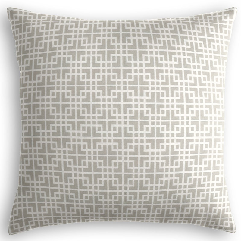 Geometric Square Pillow Cover & Insert, 18" x 18", Mustard