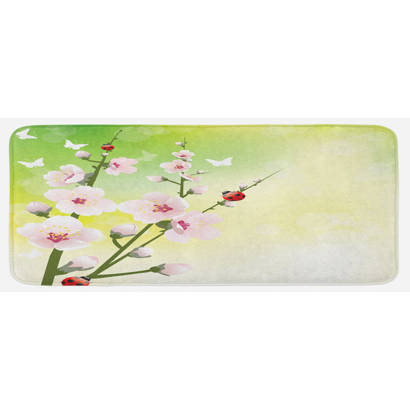Tapis de cuisine coccinelles