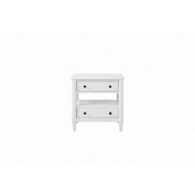 Nightstand, Open Nightstand With 2 Drawers