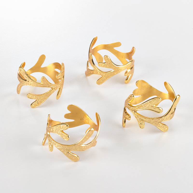 Metal Napkin Ring, Gold