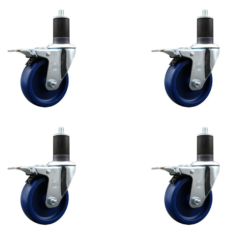 Ensemble de roulettes extensibles en poly 1 / 5/8 po