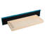 Lit tapissier grand avec velours bleu, tête de lit à oreilles et rangement latéral - bleu-1760273020