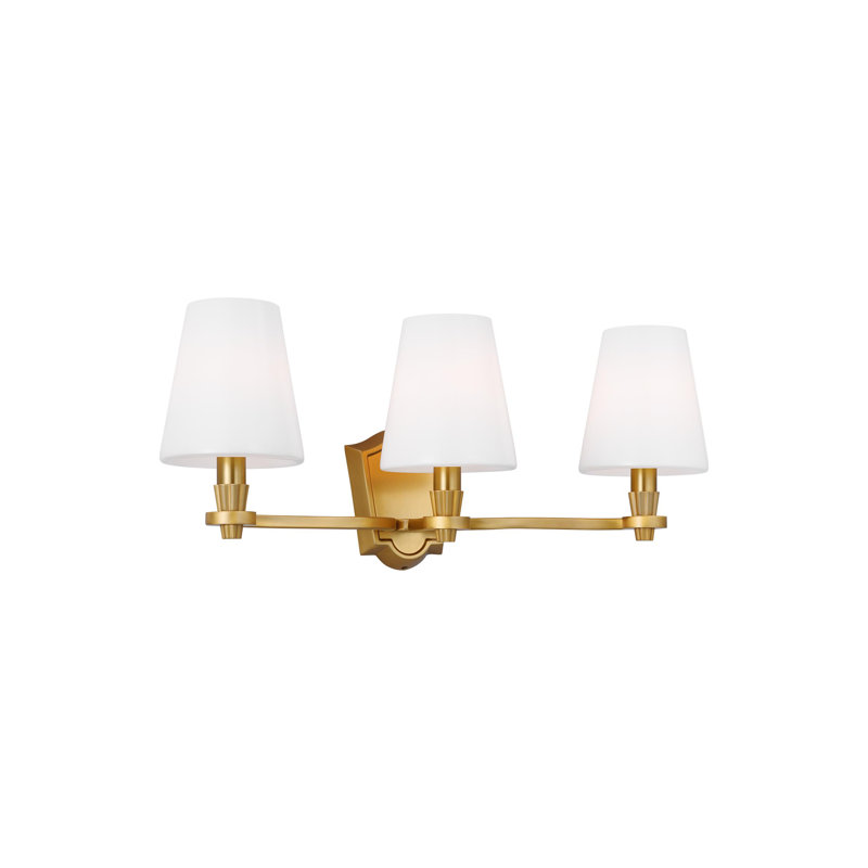 Paisley 3 - Light Vanity Light, Burnished Brass
