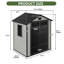 Balconera 6X4.4FT Outdoor Garden Shed-122761109